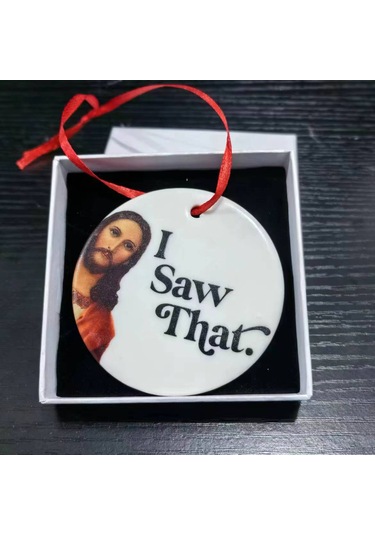 Qingmipy "özel Tasarım Beyaz Seramik Noel Süsü - İsa'nın Doğuşu Temalı Dekor, Hediye" Çok Renkli