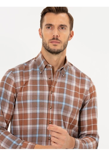Pierre Cardin Erkek Bordo Gömlek Desenli 50265979-vr014