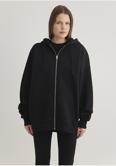 Mavi - Fermuarlı Siyah Sweatshirt 1610221-900