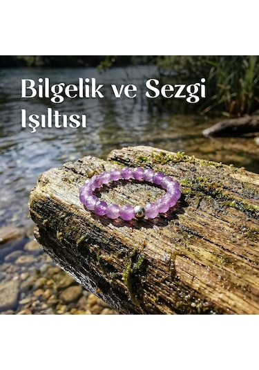 Ametist Taşı Lastikli Yüzük 3.5 MM Renkli