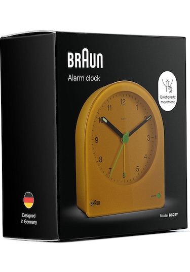 Braun Bc22y Sarı Klasik Analog Alarmlı Masa Saati