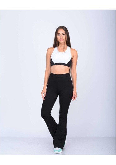 Maacbutik Kadın Siyah Ispanyol Paça Taytsiyahs Siyah