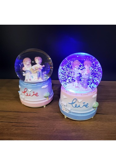 Larimar Sevimli Sevgililer Büyük Boy Kar Küresi - 9033727518740lmr