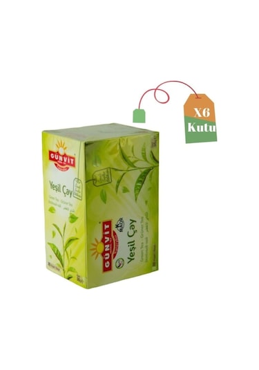 Günvit Yeşil Çay Bardak Poşet 6 x 20'li