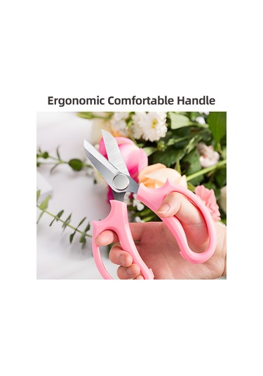 Symbee Çelik Bahçe Budama Makasları - 5'li Set Mavi, Şekillendirme Ve Meyve Toplama İçin Keskin Uçlar, Ergonomik Kollu