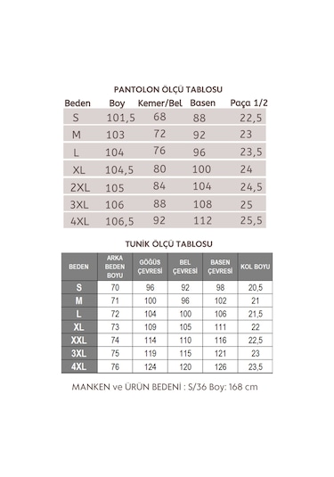 Penyebizden Tunik & Pantolon Takım-beyaz