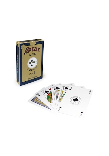 Star Gold Iskambil Briç Oyun Kağıdı 1 Deste A-K-Q-J