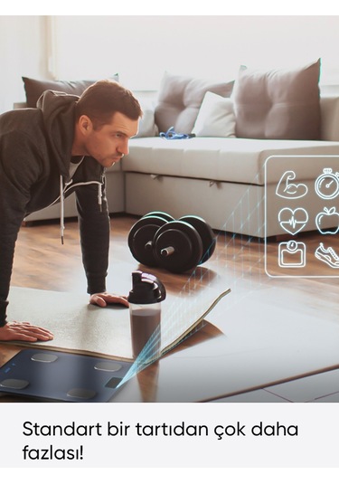 Şımart Teknoloji Akıllı Elektronik Tartı Yağ Su Kas Vücut Kitle Endeksi