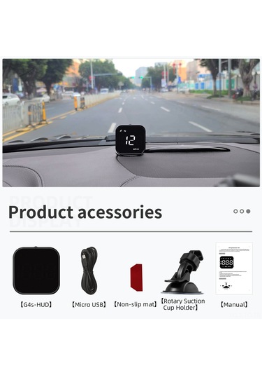 Skycity Araç Gps Yükseltilmiş Görüntü Gösterici - Hız/işaret/saat Gösterimi, Hız Aşımı Ve Yorgun Sürücü Uyarısı Beyaz Işık