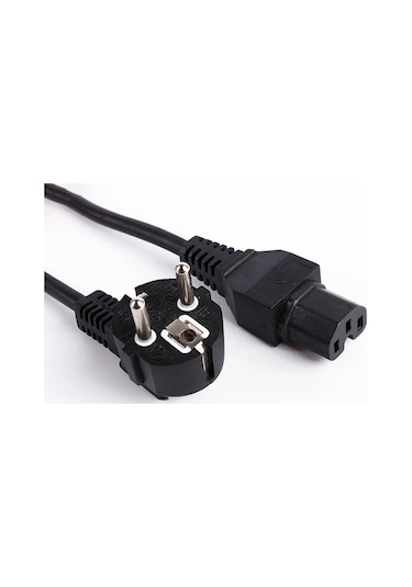C15 Oluklu Power Güç Kablosu - C15 Oyuklu Power Kablo - 1.8 mt