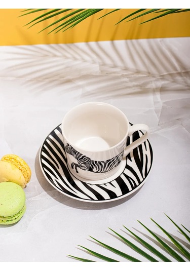 Aura Of Bohemia Çay Ve Kahve Takımı "zebra" Desenli Fincan Ve Tabak 220 Ml 233046292 Beyaz