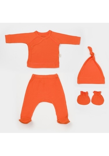 BabyCosy Organik Modal 4 Lü Set Csym26506 Turuncu