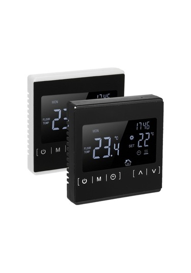 Pazly Dokunmatik Lcd Ekranlı Elektrikli Zemin Isıtma Termostatı - Su Isıtma Termoregülatörü Ac85-240v Sıcaklık Kontrol Cihazı