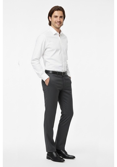 Erkek Regular Fit Kumaş Pantolon Likra Kumaş Bgl-st05030 K.Gri