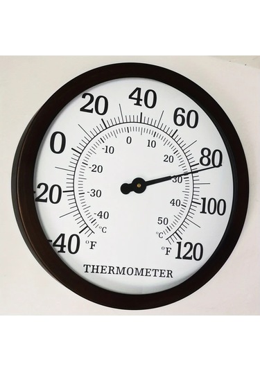 Motion003 Vintage Tarzı 30cm Antika Boyalı Çelik Kasa Termometre T9300brf Yüksek Hassasiyet Pilsiz Ev Mutfak İçin