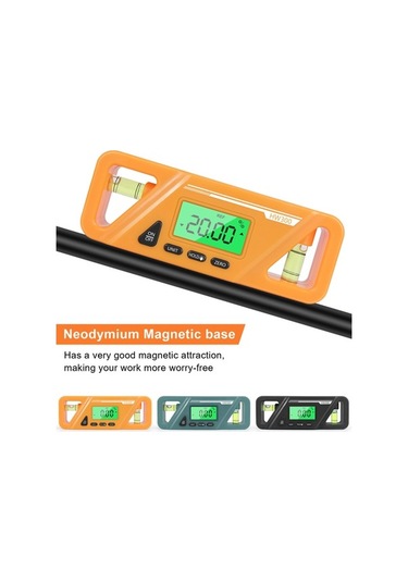 Novahub Dijital Açı Ölçer - Manyetik, Lcd Ekranlı, 360 Ölçüm - Hızlı Ve Hassas