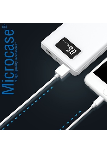 Microcase iPhone Apple Uyumlu iPad  Lightning Usb Şarj Ve Data Kablosu - 2 Metre Beyaz