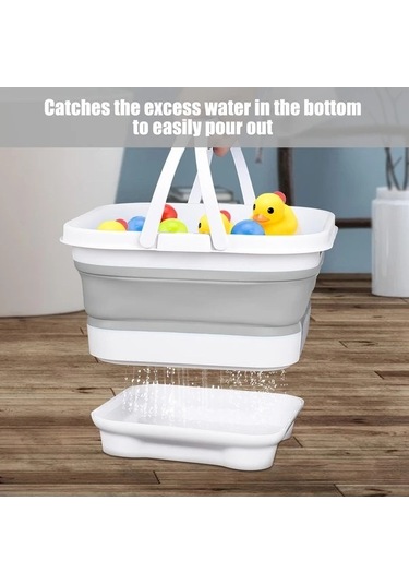 Fastbuy Challenger Gri Katlanabilir Hızlı Kuruyan Banyo Oyuncak Organizatörü Çıkarılabilir Tabanlı Gri