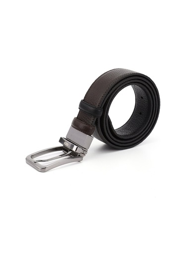 Gönderi R Siyaha Kahve Hakiki Deri 3,5 Cm Çift Taraflı Klasik Kemer Siyah - Kahverengi