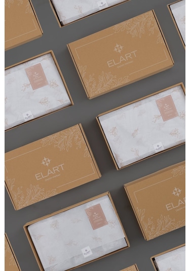 Elart Mokka Keten Görünümlü Yatak Örtüsü Pike Seti 3 Parça Çift Kişilik Gri