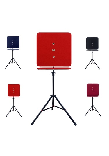 Raf Düzenekli Tripod Ayaklı Kare Dart Arkalık. Kırmızı