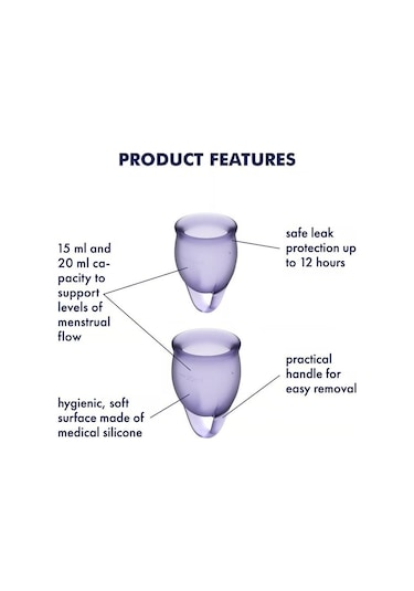 Satisfyer Feel Confident Menstrual Cup Lila