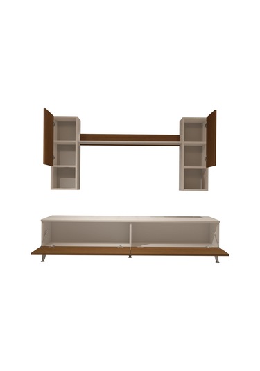 Decoraktiv Eko 5da Slm Std Silver Tv Ünitesi Tv Sehpası Beyaz - Ceviz