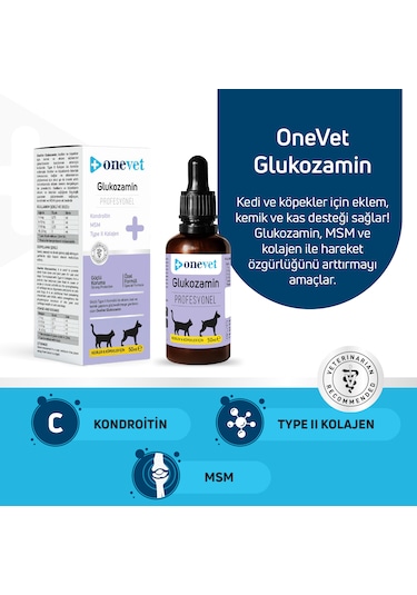 Onevet Kedi Ve Köpekler İçin Glukozamin Damla 50 Ml
