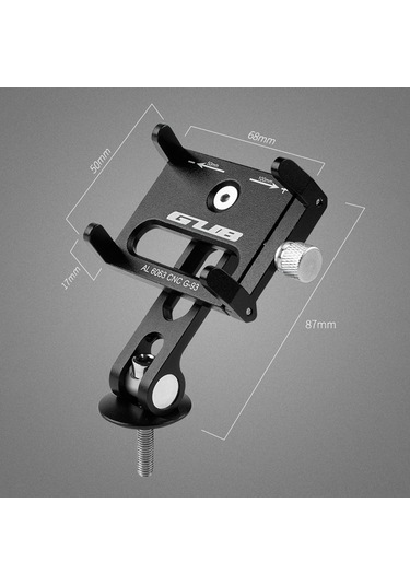 Padalink Bisiklet Telefon Tutucu: Kaymaz, Ayarlanabilir Alüminyum, 3.7-7.2 İnç Cihazlar İçin Çok Renkli