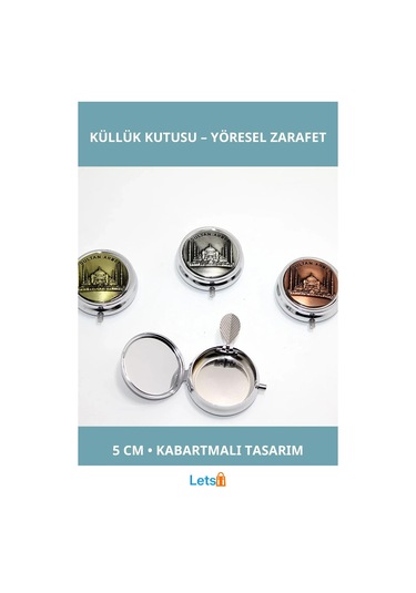 5 Cm Sultanahmet Kabartmalı Yöresel Tekli Küllük Kutusu
