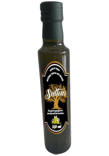 Sultan Soguk Sıkım Natürel Sızma Zeytinyağı Cam 250 ML