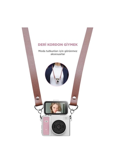 Torima CMR46 2K Flip Ekranlı Mini Dijital Video Kamera Pembe