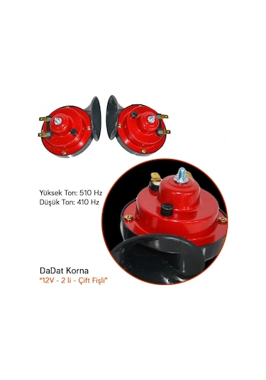 NYF TypeR 12V Dadat Korna 2 li Çift Fişli 510/410Hz