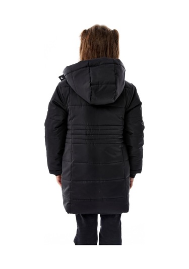 Benitto Kids Kız Çocuk Kapüşonlu Kışlık Şişme Mont 51355 Siyah