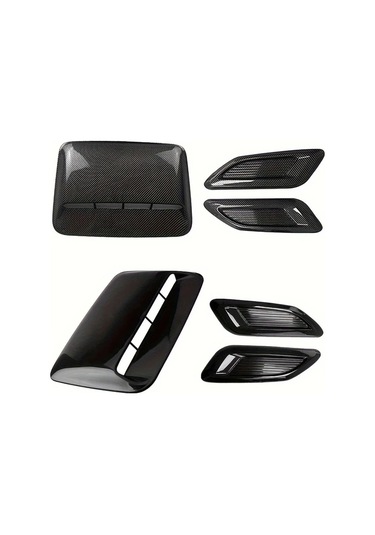 Dashanshop 3 Adet Siyah Abs Karbon Fiber Kaput Venti Motor Soğutma Ve Şık Görünüm