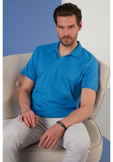 Buratti Regular Fit Pamuklu Erkek Polo Yaka T Shirt 5902141 Koyu Mavi