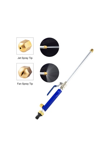 Mufunye Mavi Alüminyum Kuruş Tpr Yüksek Basınçlı Yıkama Çubuğu - 2 Sprey Ucu İle Otomobil Bahçe Avlu Temizliği