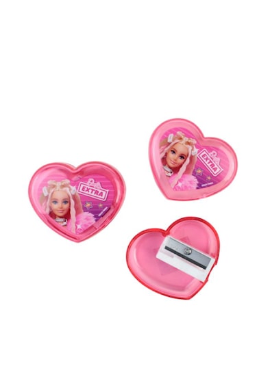 Barbie Pembe Şirin Kalp Şekilli Kalemtıraş Kalemtraş K