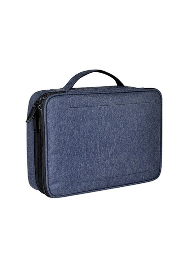 Sones İpad İçin Büyük Naylon Su Geçirmez Kutu Tipi Çok İşlevli Saklama Çantası, Boyut: 29 X 21 X 8 Cm Lacivert