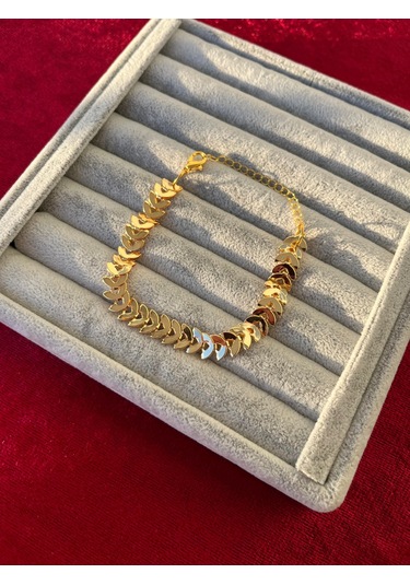 Balık Kılçığı Yassı Gold Kaplama Künye Kılçık Kararmaz Paslanmaz Unisex Bileklik