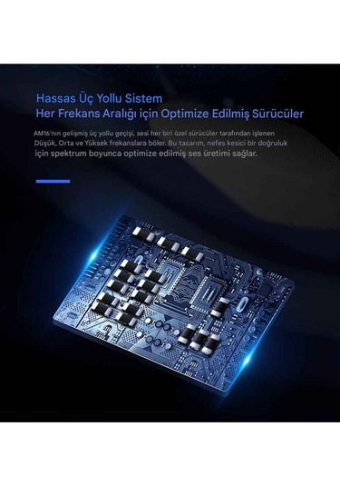 Kz Am16 16 Sürücü Profesyonel Hi-fi Iem Kulak İçi Kulaklık Bass Versiyon Am16