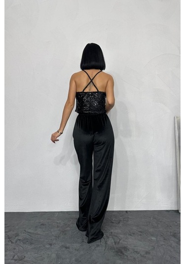 Siyah Askılı Degaje Bluz Siyah