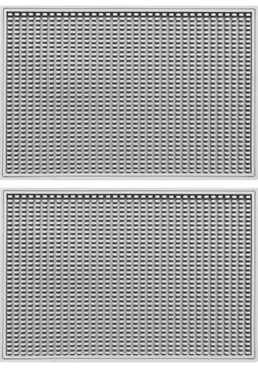 Açık Gri 2 Adet Silikon Kaymaz Drenaj Bar Mat Seti Modern Minimalist Tasarım Yalıtımlı Coaster Şarap Bardakları İçin Çevre Dostu