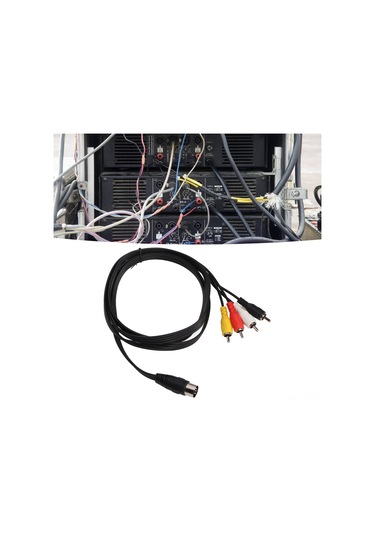 Youtek 1.5m Pvc Din 5pin Erkekden 4rca Erkeğe Ses Kablosu - Saf Bakır Çekirdekli, Çift Ekranlı, Plug & Play Ses Aktarım Kablosu