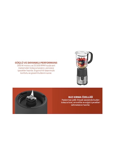 Grundig KB 7408 5 In 1 300 W Smoothie Blender Seti