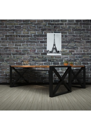 Deryawood Gold Masif Ahşap L Bilgisayar Masası Modüllü 180x85x76cm 60x75cm Yan Modül Açık Ceviz