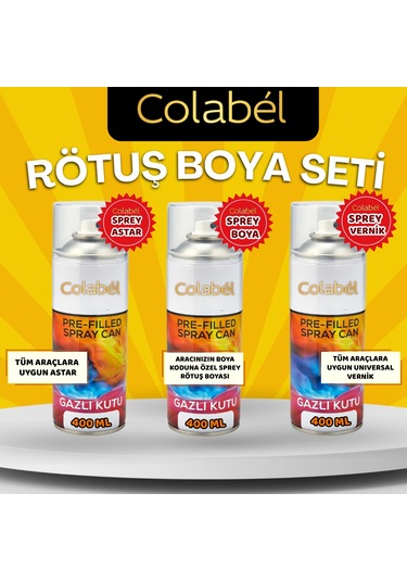 Aracınızın Renk Koduna Özel Sprey Rötuş Boya Seti