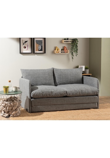Pafu Saga Xl İkili Katlanır Yataklı Koltuk Keten Açık Gri