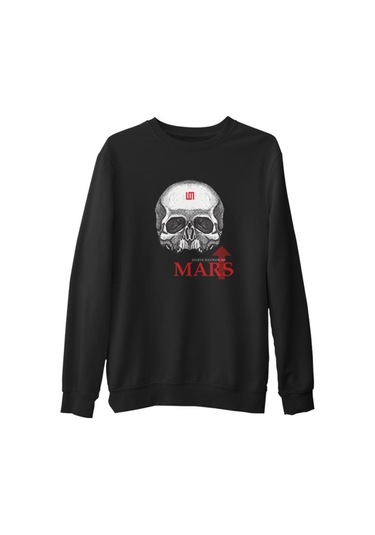 30 Seconds To Mars Siyah Erkek Kalın Sweatshirt