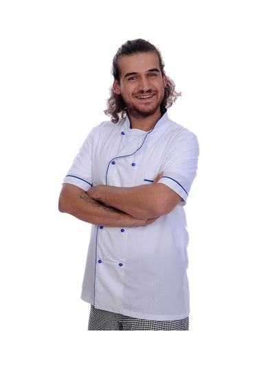 Formteks Aşçı Ceket Kısa Kol Sax Biyeli Kırmızı